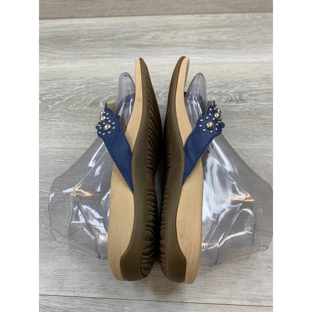 Vionic Starley Women's Blue Studded Thong Sandals 7.5 Casual Comfort Shoes - Picture 5 of 10